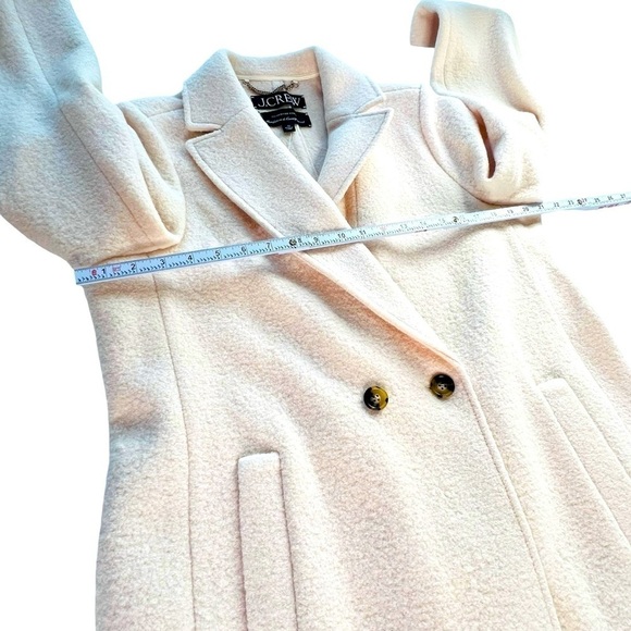 J.Crew Daphne Topcoat in Italian Boiled Wool in Cream Color Size 12 - Picture 3 of 13